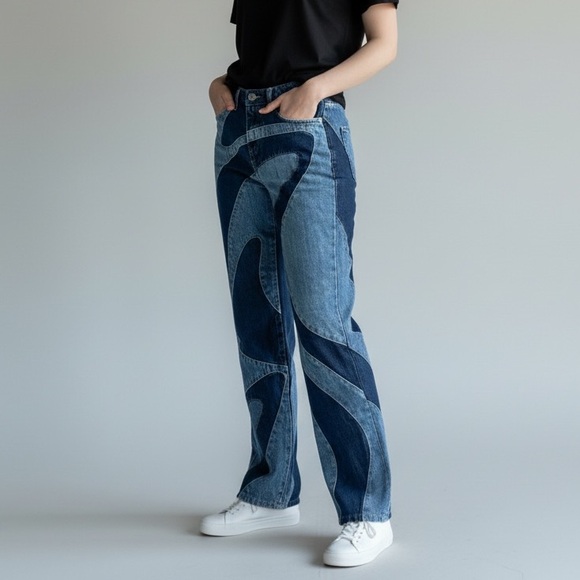 Jaded London Jeans Jaded Man & Curly Fry Slouchy Boyfriend Fit Size 25 NEW - Picture 2 of 11